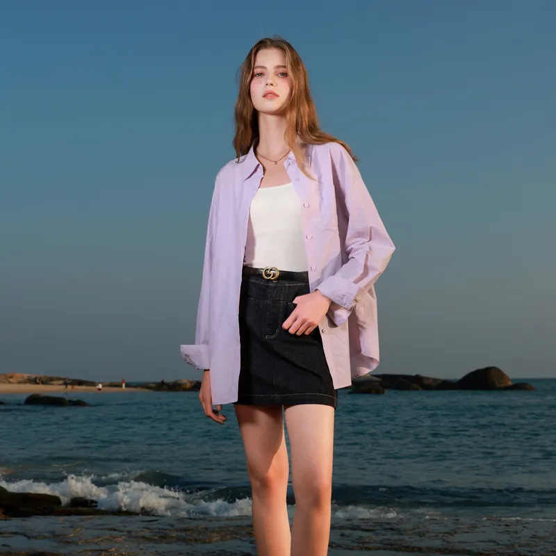 3COLOUR Shirt Women's Taro Purple-4