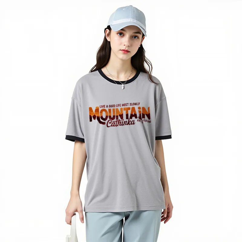 FAIRWHALE Drop Shoulder Sleeve T Shirt Women's-22
