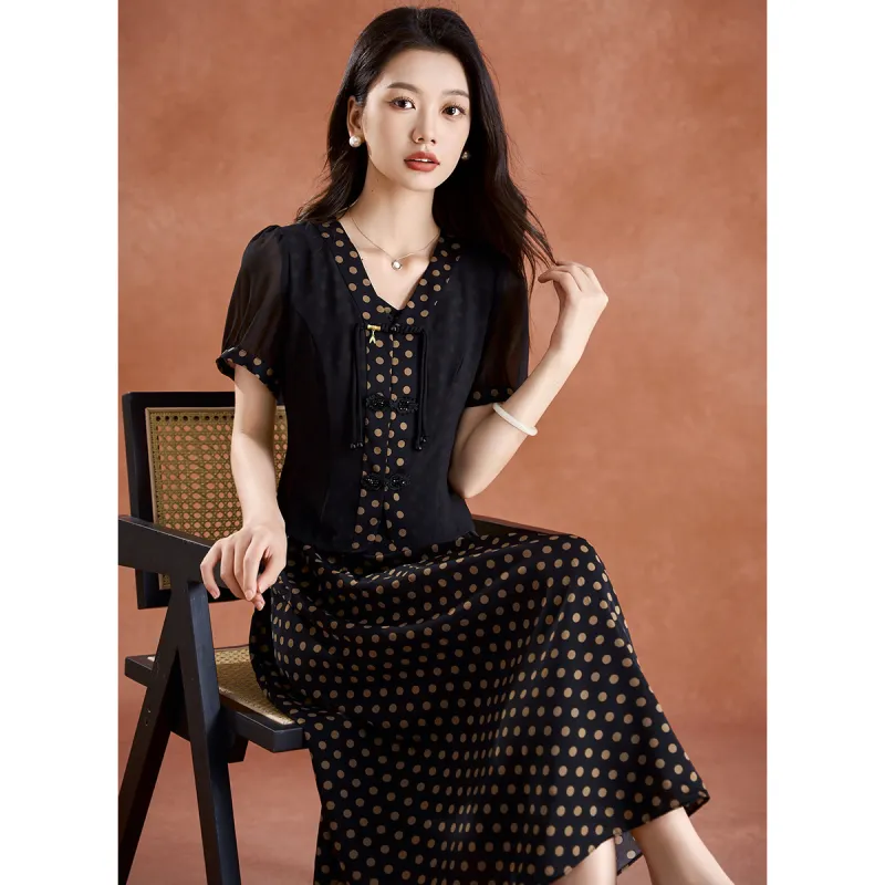 Mylan Two Piece Skirt Sets Women's Black-3