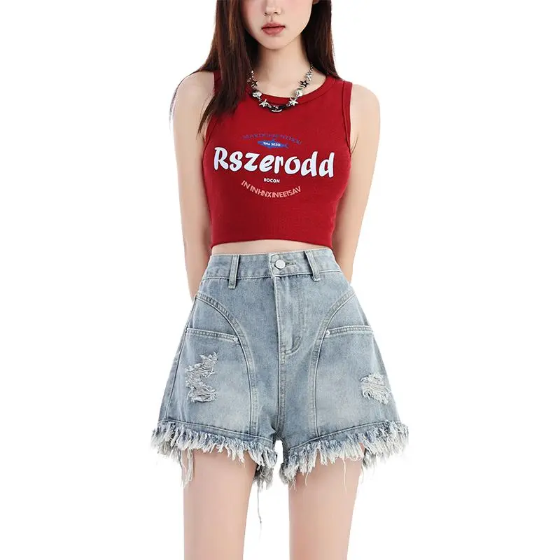 Kele Coco Denim Shorts Women's Blue-1