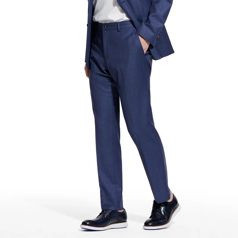 GOLDLION Suit Trousers Men Gray Blue 65-2