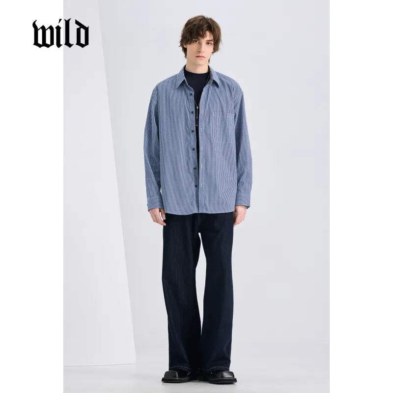 WILD LEADER Shirts Men Sky Blue[CW51585A14]-2