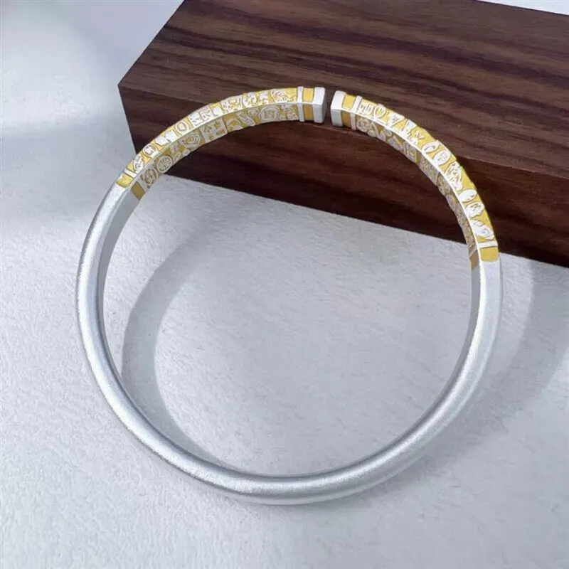 FUYUFU 999 Fine Silver Bangles Women's-2