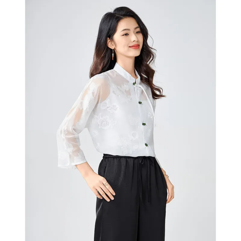 Love Elaine Shirt Regular Women's White-5