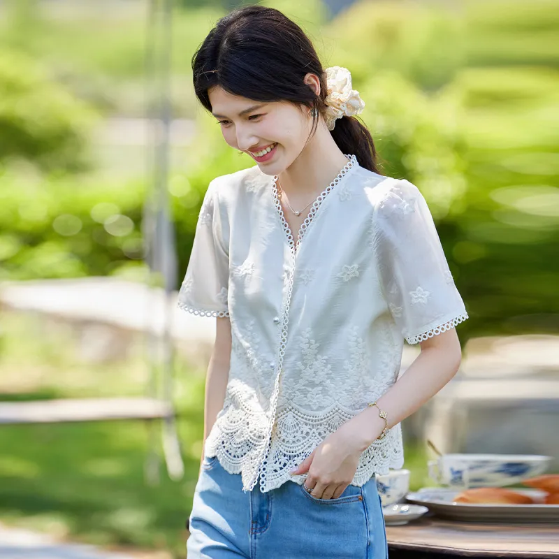 TERRE BLEUE Shirts Women's Apricot-2
