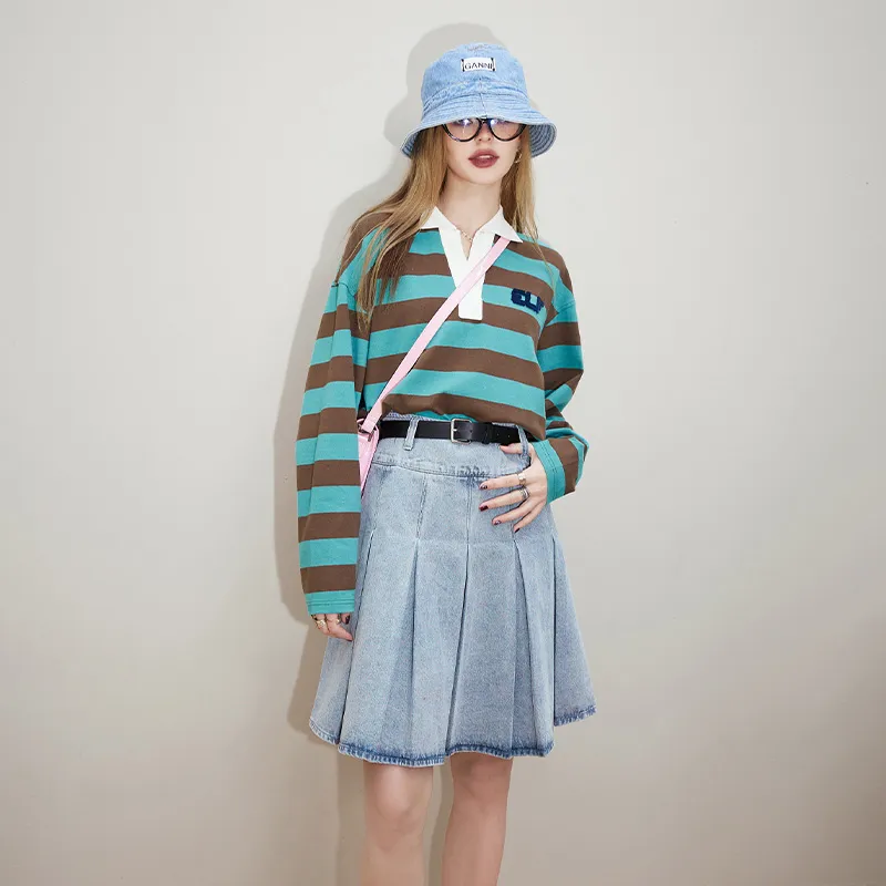 ELF SACK Denim Short Skirts Women's-14