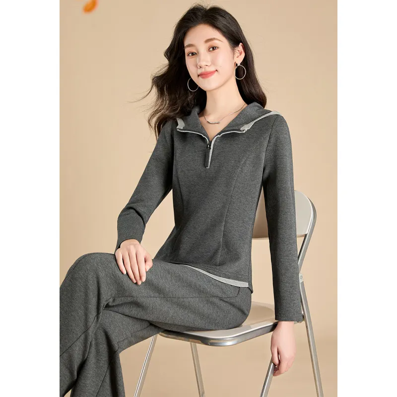 Mylan Spring, Fall Casual Suit Regular Women's Gray Collection Brand, Stay Updated With Event Alerts-4