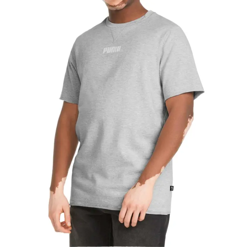 PUMA T Shirt Men's Light Mixed Gray-2