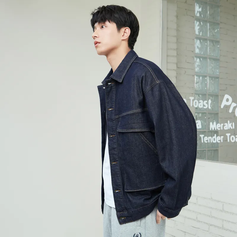 Gxg Jeans Denim Jacket Men's Dark Blue-14