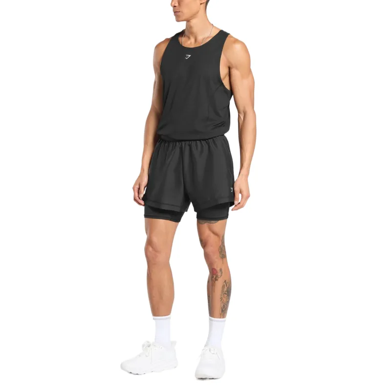 GYMSHARK Tank Tops Men Black-3