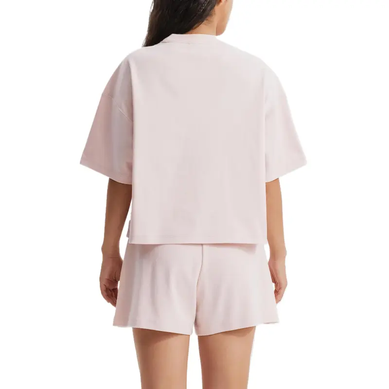 DECATHLON Drop Shoulder Sleeve T Shirt Women's Quartz Pink-1