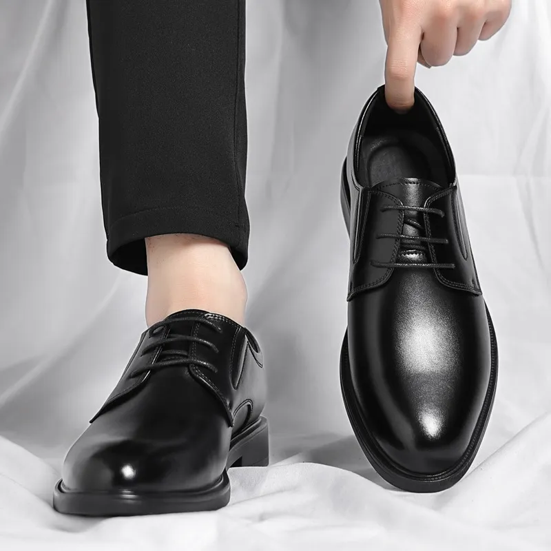 EGCHI Dress Shoes Unisex Low Top Black-4