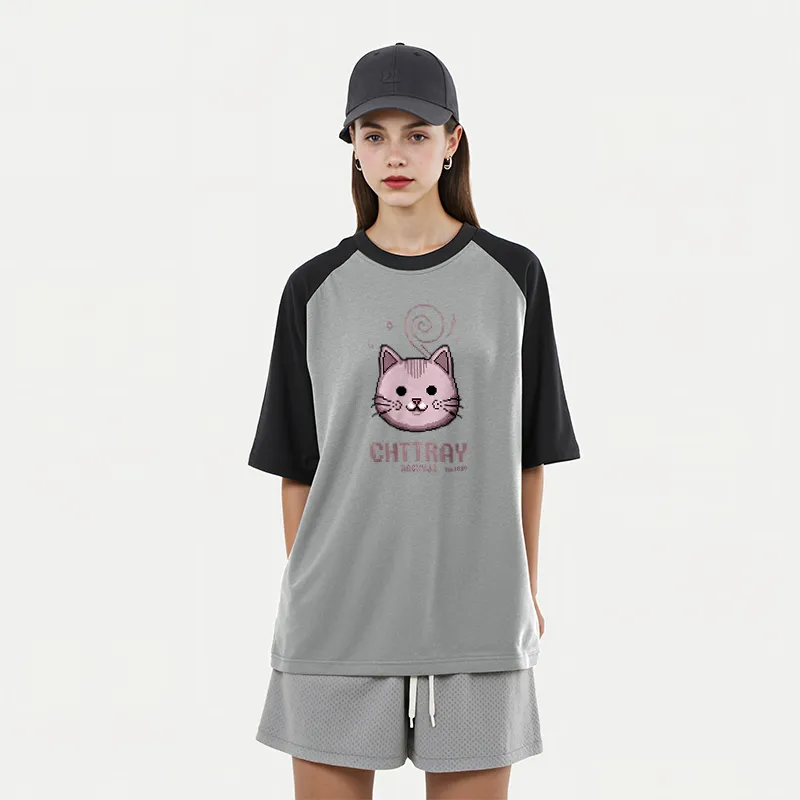 FAIRWHALE Drop Shoulder Sleeve T Shirt Women's-14