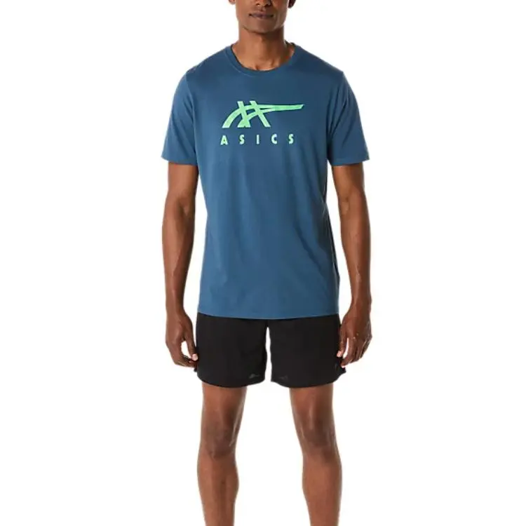 Asics T-Shirt Unisex Vintage Indigo-3