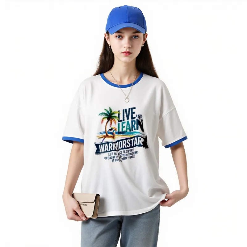 FAIRWHALE Drop Shoulder Sleeve T Shirt Women's-14