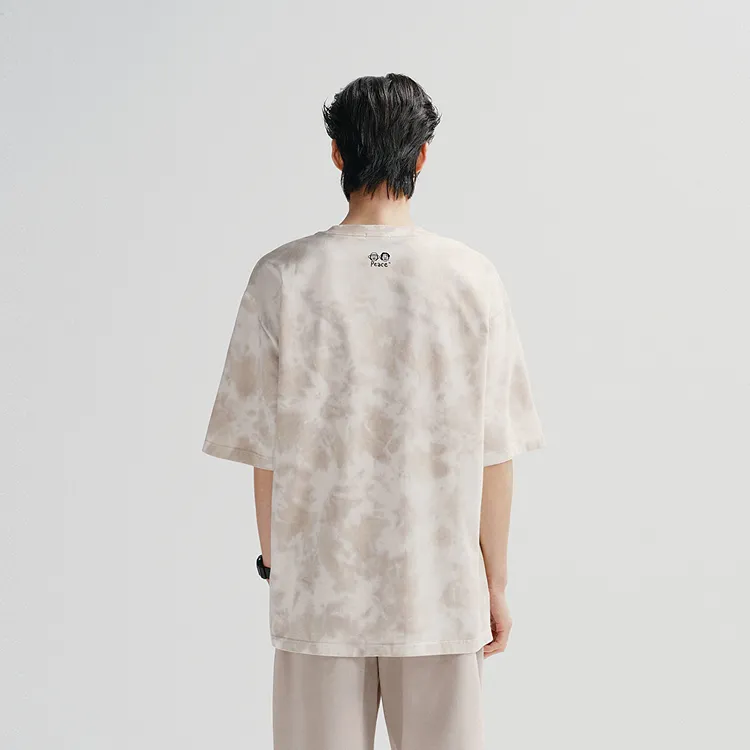 Zola X PEACEBIRD MEN T Shirts Men Khaki Batch 1 Loose Fit-4