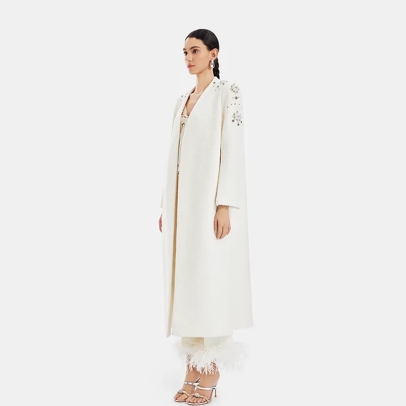 Rich Radi Q's Coats Women's White-4