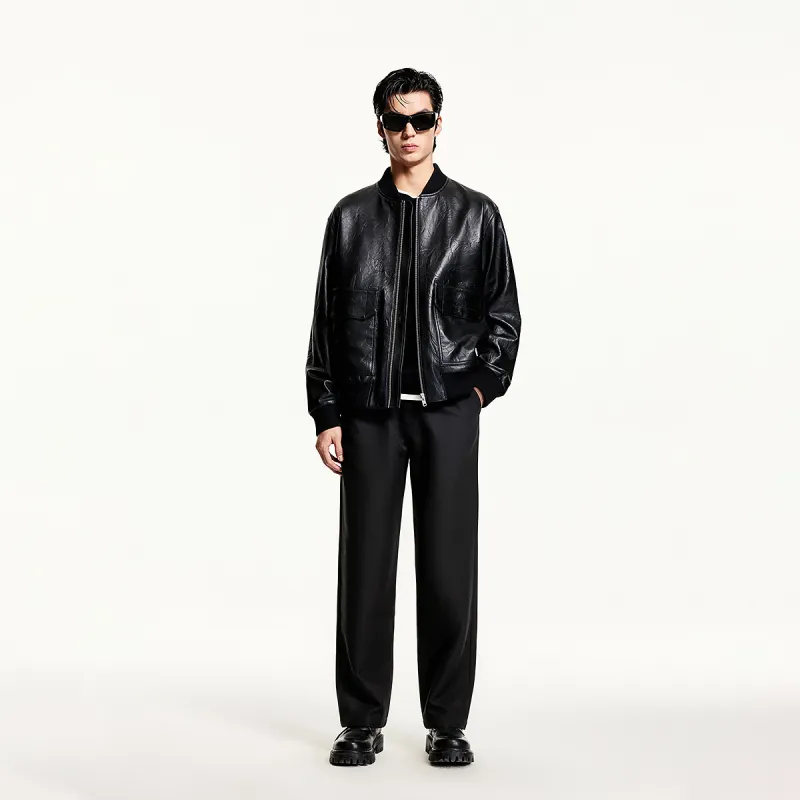 JACK JONES· Leather Jacket Men's Men's-3