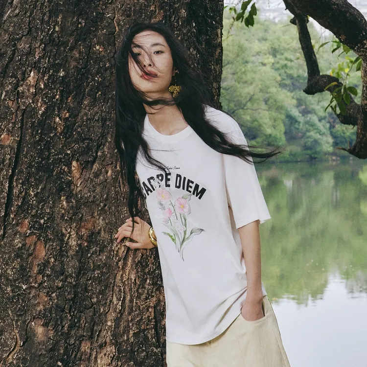 PEACEBIRD T Shirts Women's-18