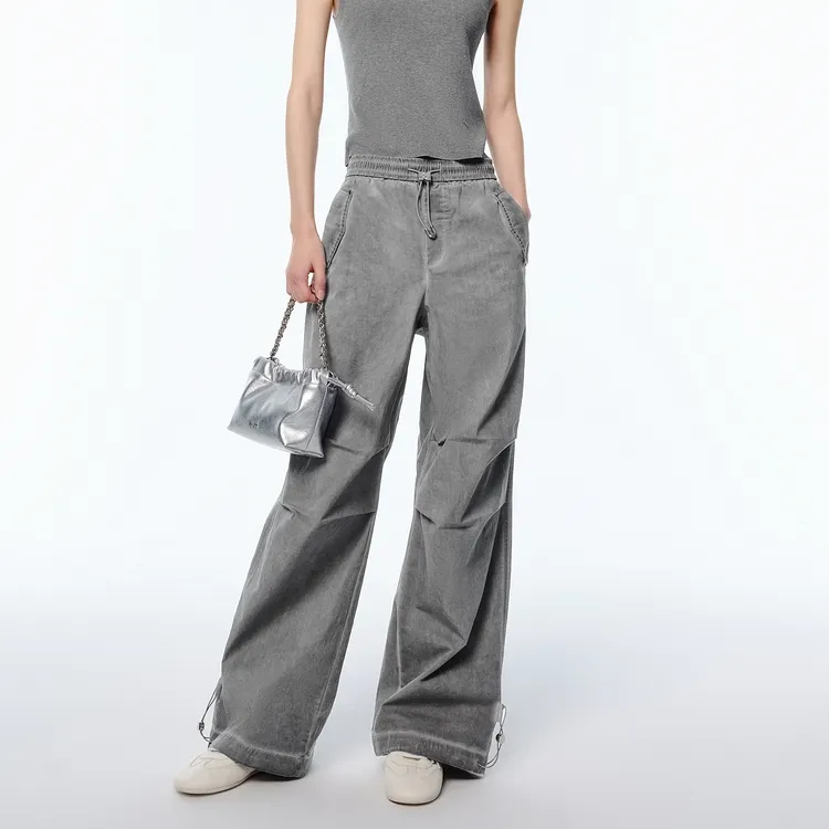 PEACEBIRD Casual Pants Women's Microcrystalline Gray-2
