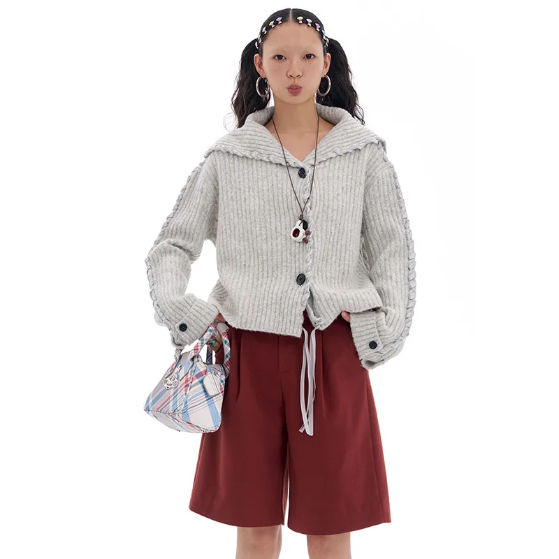 ELF SACK Sweater Women's Bear Gray-2