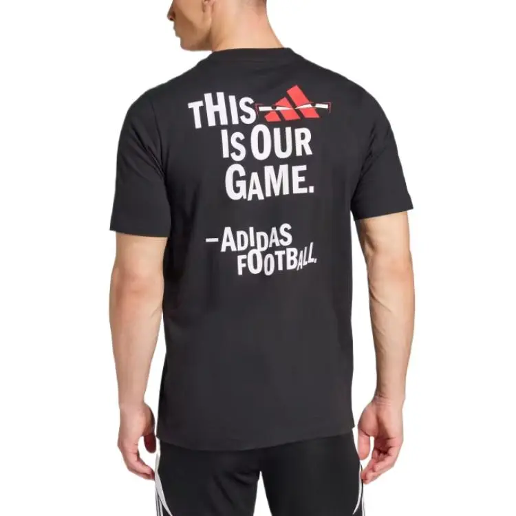 Adidas Football T Shirt Men's Black-2