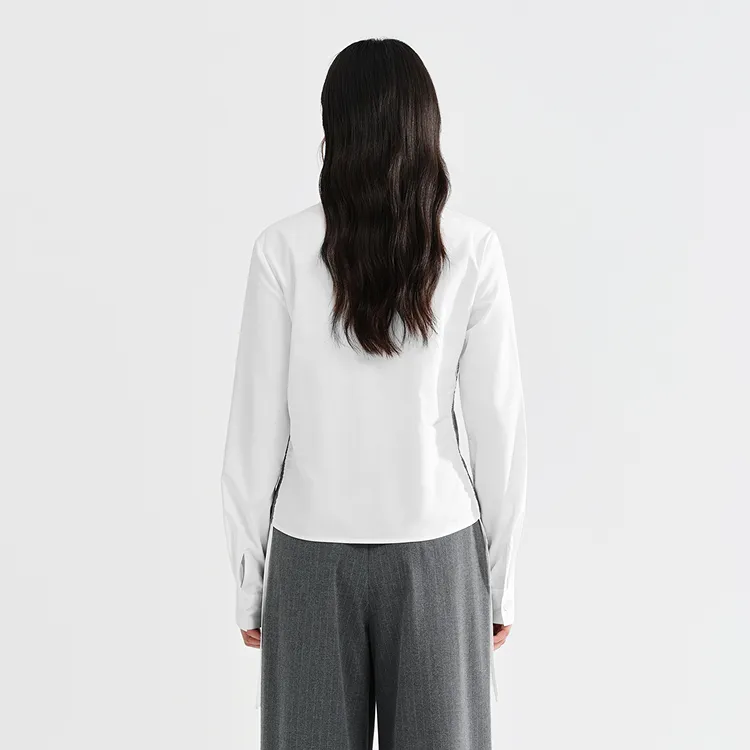 PEACEBIRD Shirts Women's Gray-2