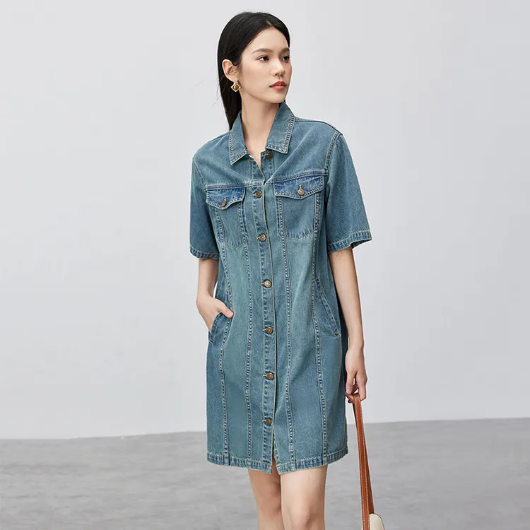 SENTUBILA Short Sleeved Dresses Women's Morocco Blue-8