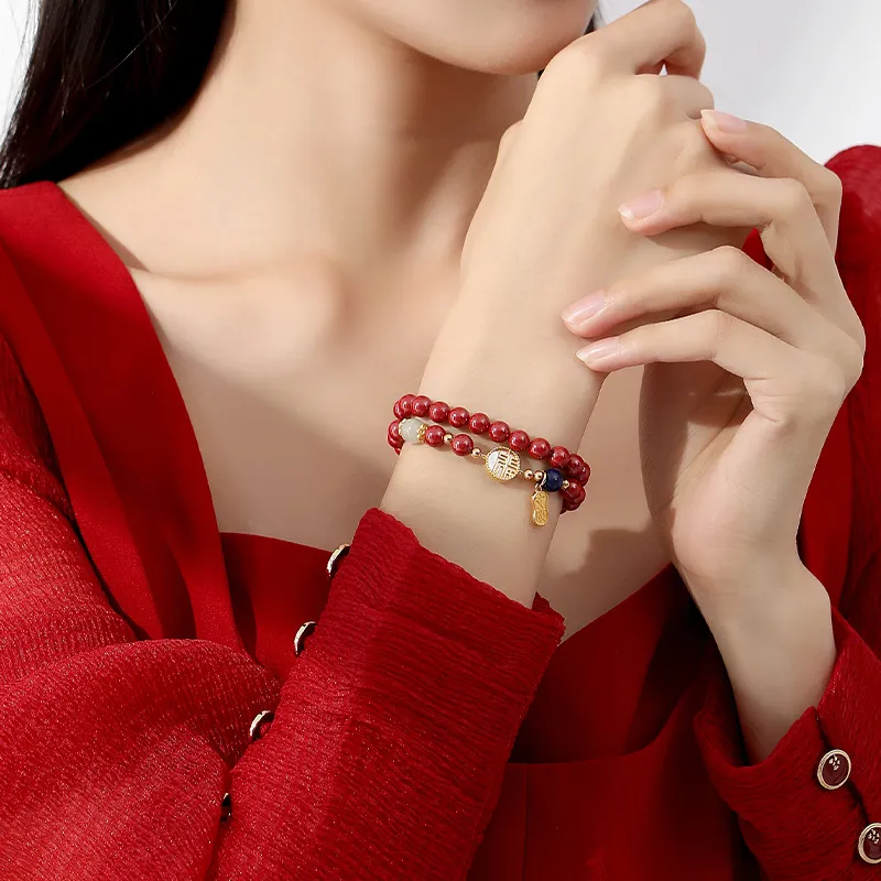 Royal Heaven's Choice Cinnabar Bracelets Unisex-4