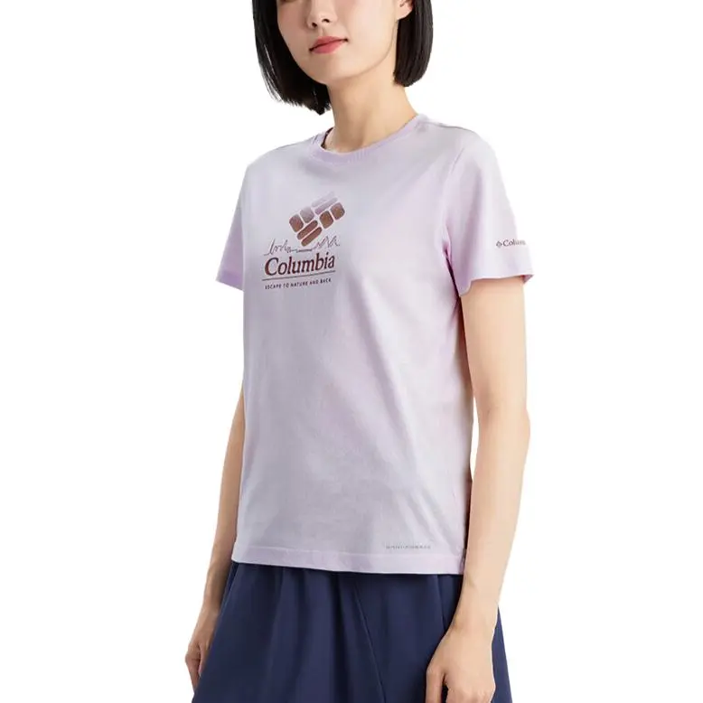 Columbia Transit Regular T Shirt Women's Light Purple-2