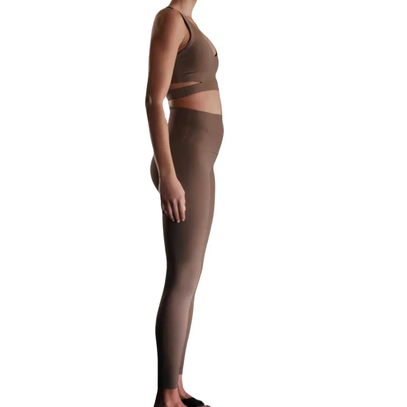 Nike Zenvy Yoga Pants Women's Brown-3