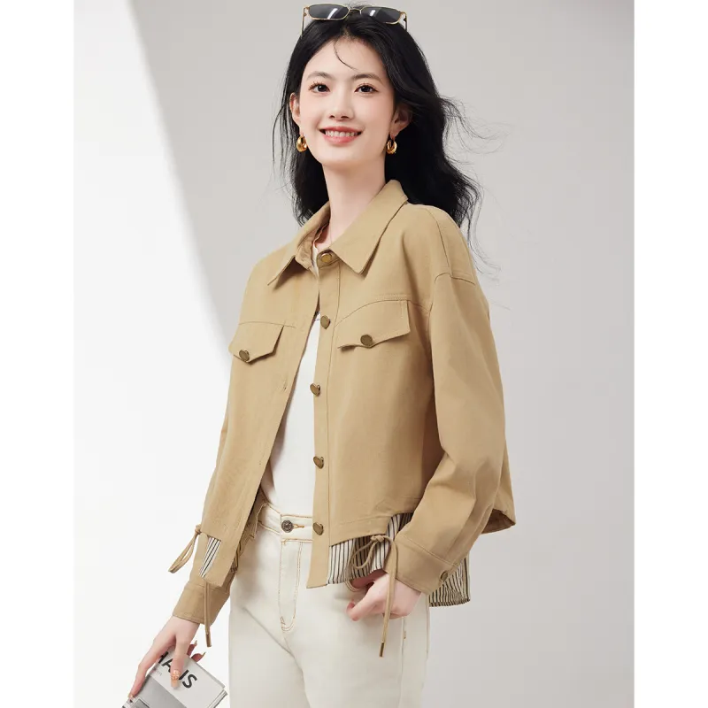 Like The Age Of Water Fall Velvet feel Coat Slim Fit Women's Yellow-1