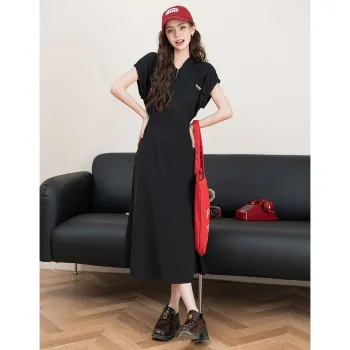 FAWENXIANGZI Short Sleeved Dress Women's