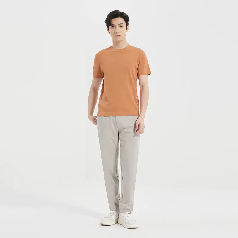 LESS IS MORE T Shirts Men Light Gray Yellow 25XTX9861S-6