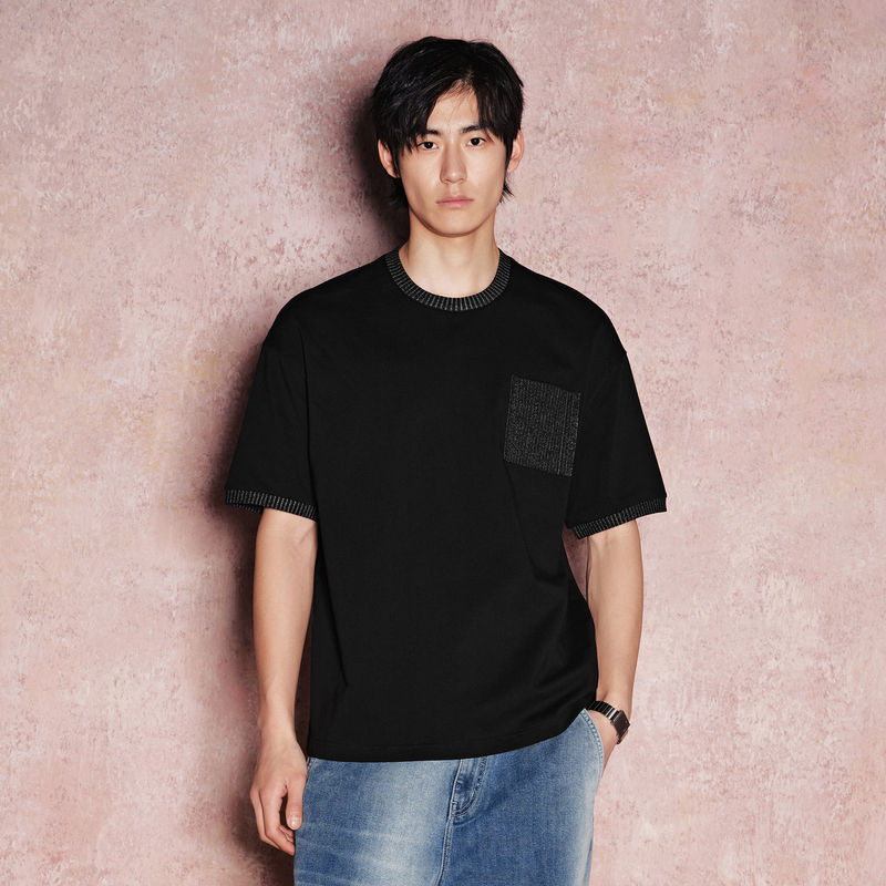 GXG T-Shirts Men Black - POIZON