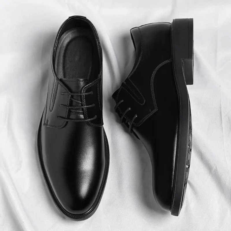 EGCHI Dress Shoes Unisex Low Top Black-2