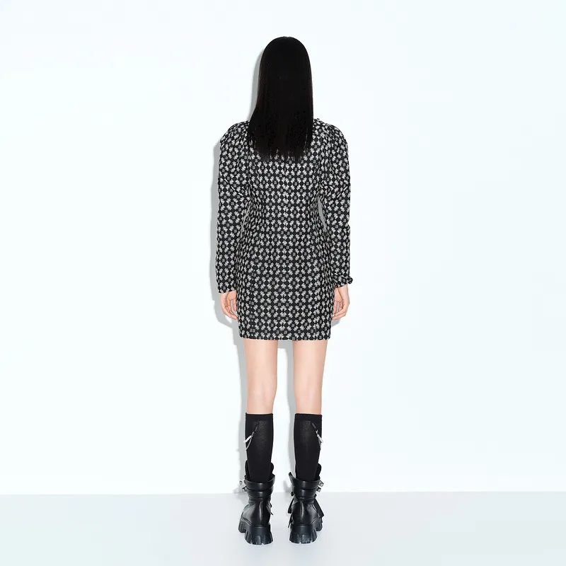 D'zzit Long-Sleeved Dresses Women's Black-3