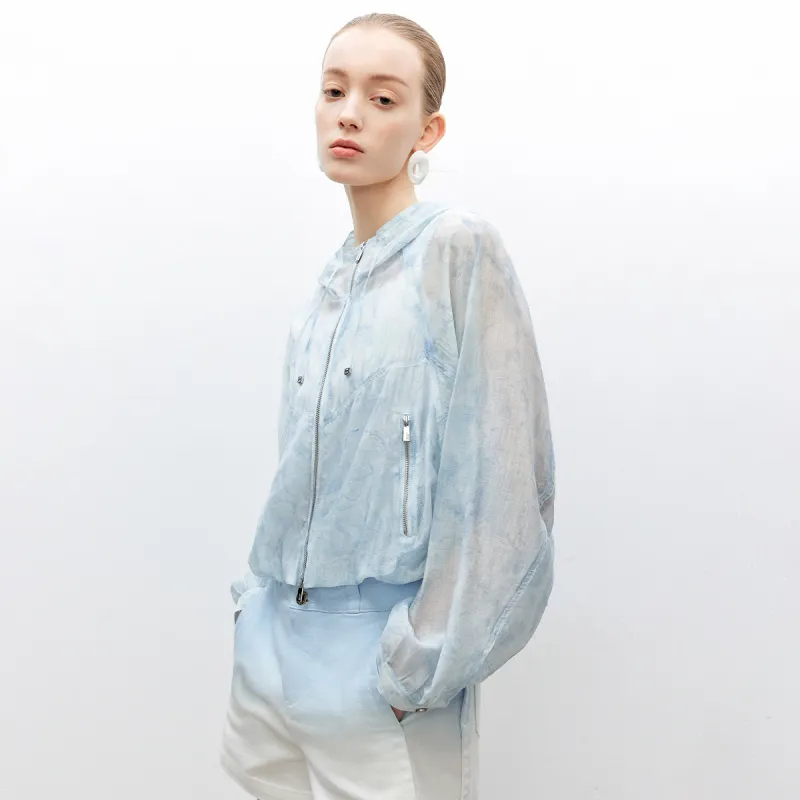 ONLY Cropped Coats Women's H3J Ili Tie Dye-5