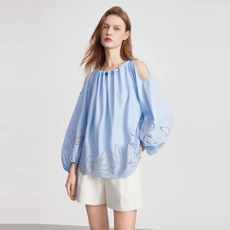 ELLE Shirts Women's Blue-2