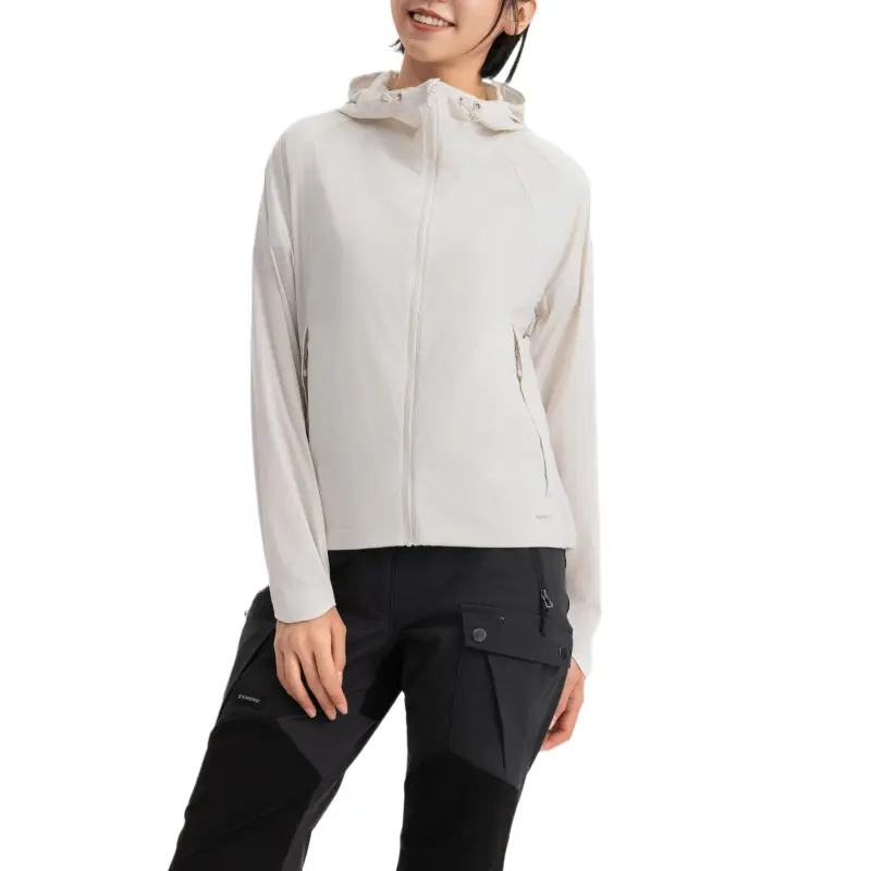 DECATHLON Waterproof, Windproof, And Breathable Sun Protection Clothing Women's Beige-6