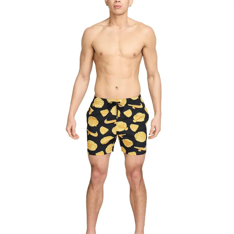 Nike Beach Shorts Men's Black/Yellow Color-3