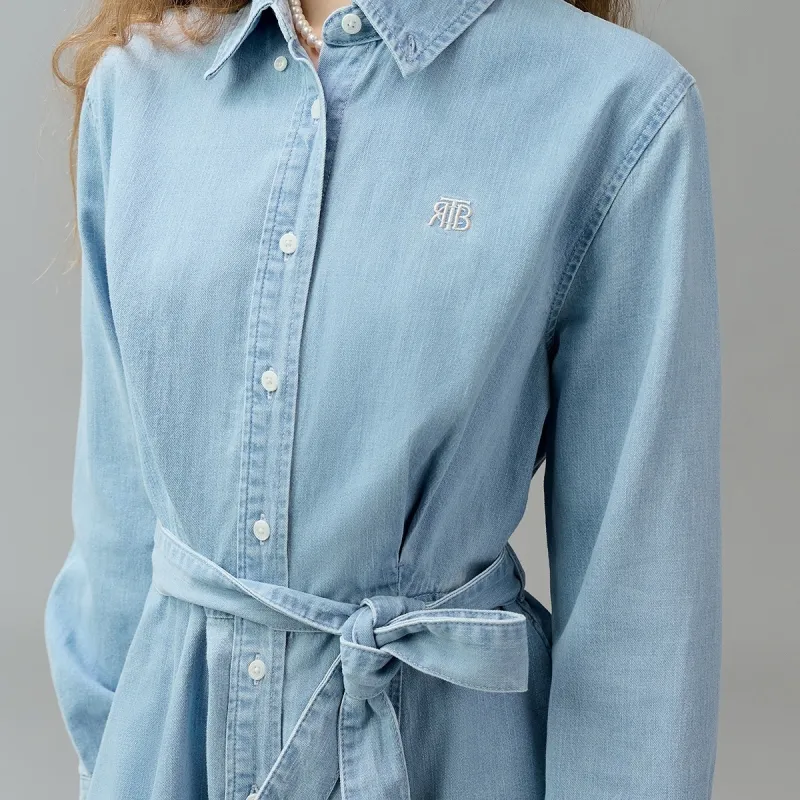 Teenie Weenie Long Sleeved Dresses Women's Light Blue-2