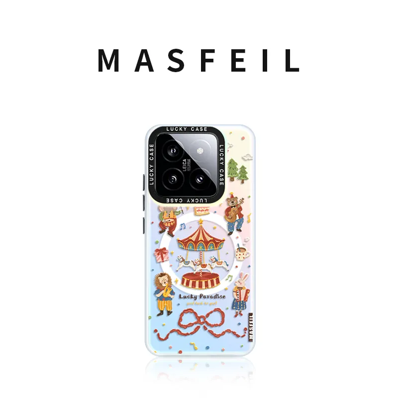 Marsfield Acrylic Material Double Layer IMD Laser Magnetic Case Myersphill Compatibility  Xiaomi 15/14/13 Pro-1