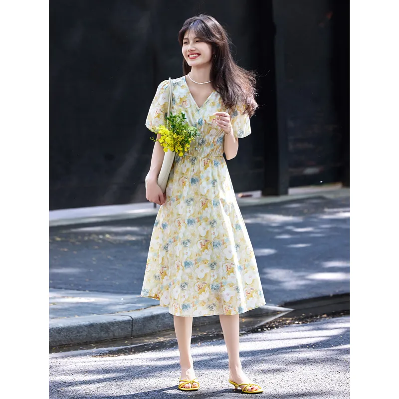 A Paradise For Awakening Short Sleeved Dress Women's-12