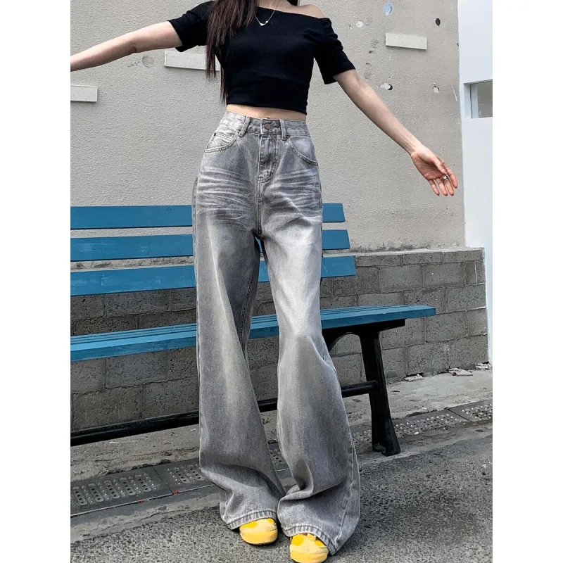 ZNZX Jeans Women's Light Gray Pants-5