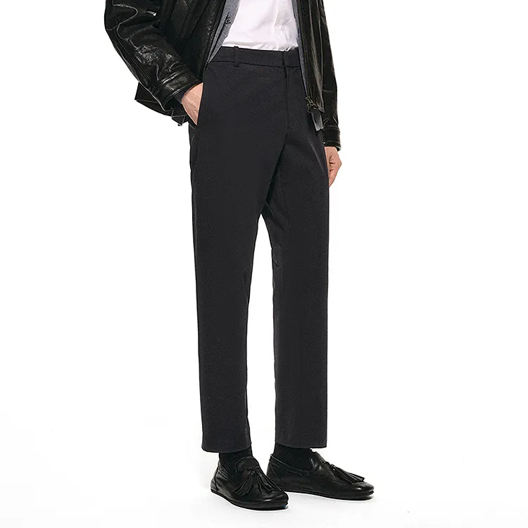 CROQUIS Black Thread Casual Pants Men's Jet Black-4