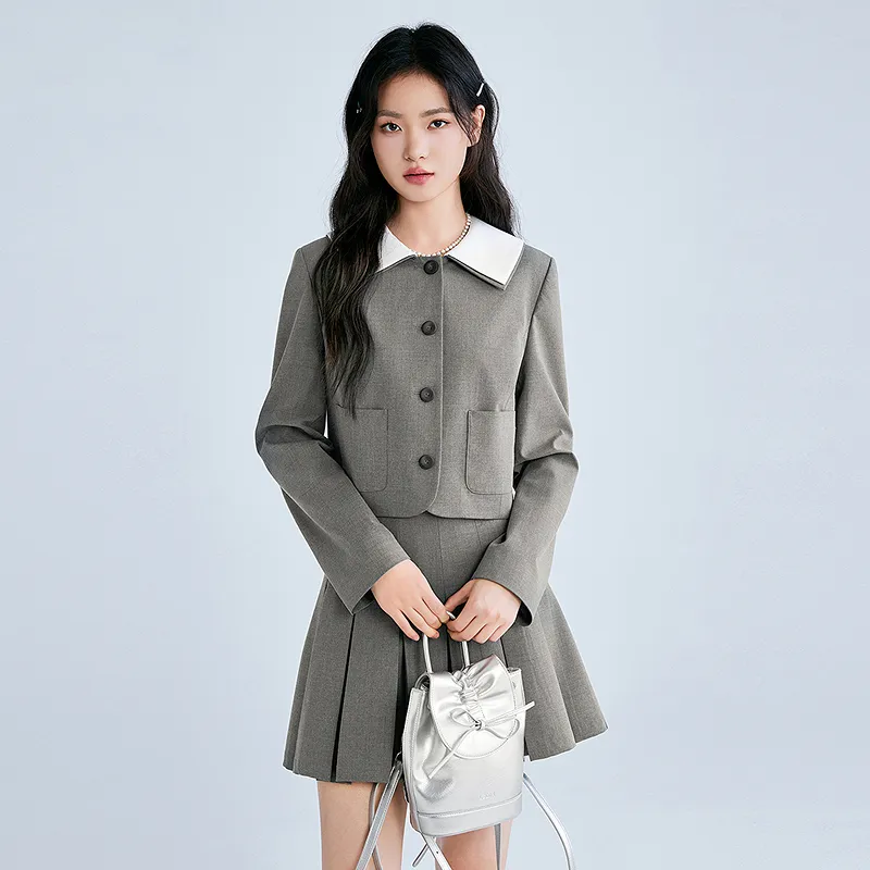 LEDIN Business Suit Women's Tin Gray-5