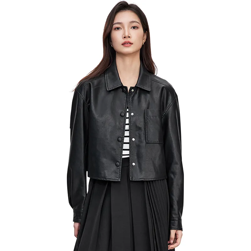 SENTUBILA Leather Jacket Women's-16