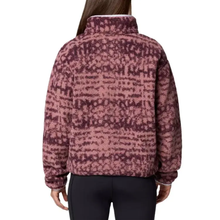Columbia Helvetia 2 Printed Cropped Half Snap Fleece Jacket Women's Pink-1