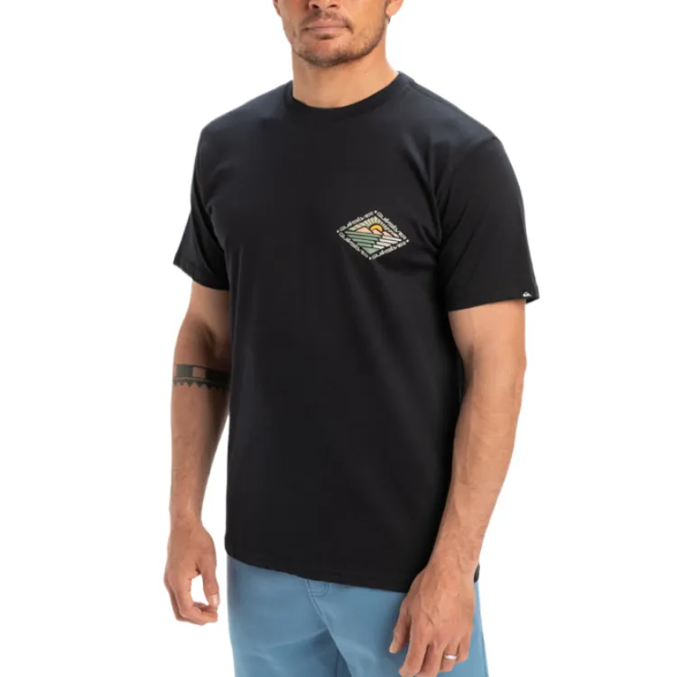 Quiksilver T Shirts Men Black KVJ0-3